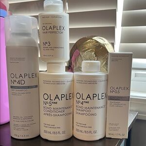 OLAPLEX Hair Care Collection with White and Gold Accents